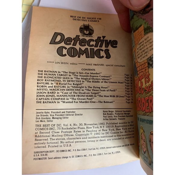 The Best of DC #30 The Batman Detective Comics Vintage Collectible Comic Book - Picture 2 of 7
